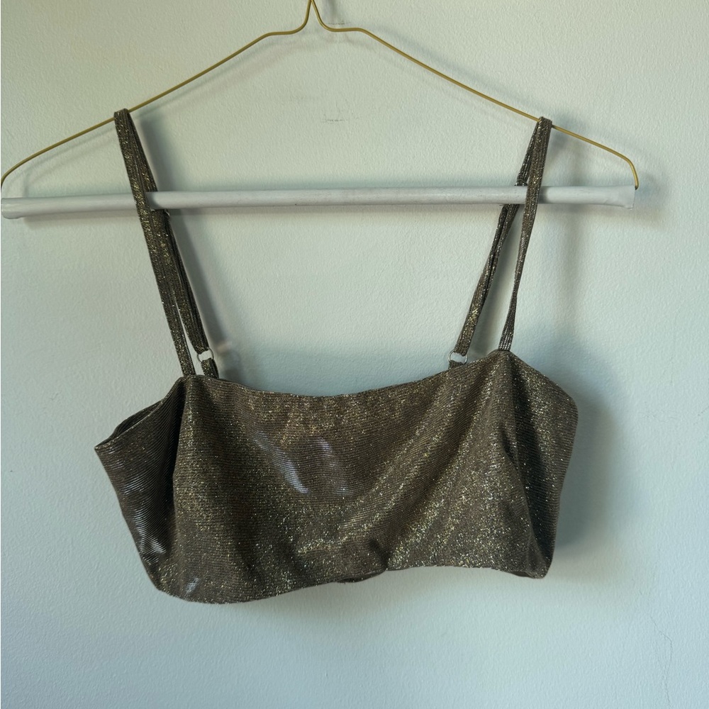 Peppermayo Antique Gold Size 4 Bra Top
